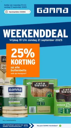 Voorbeeld van Weekend van winkel GAMMA geldig vanaf 19-09-2025