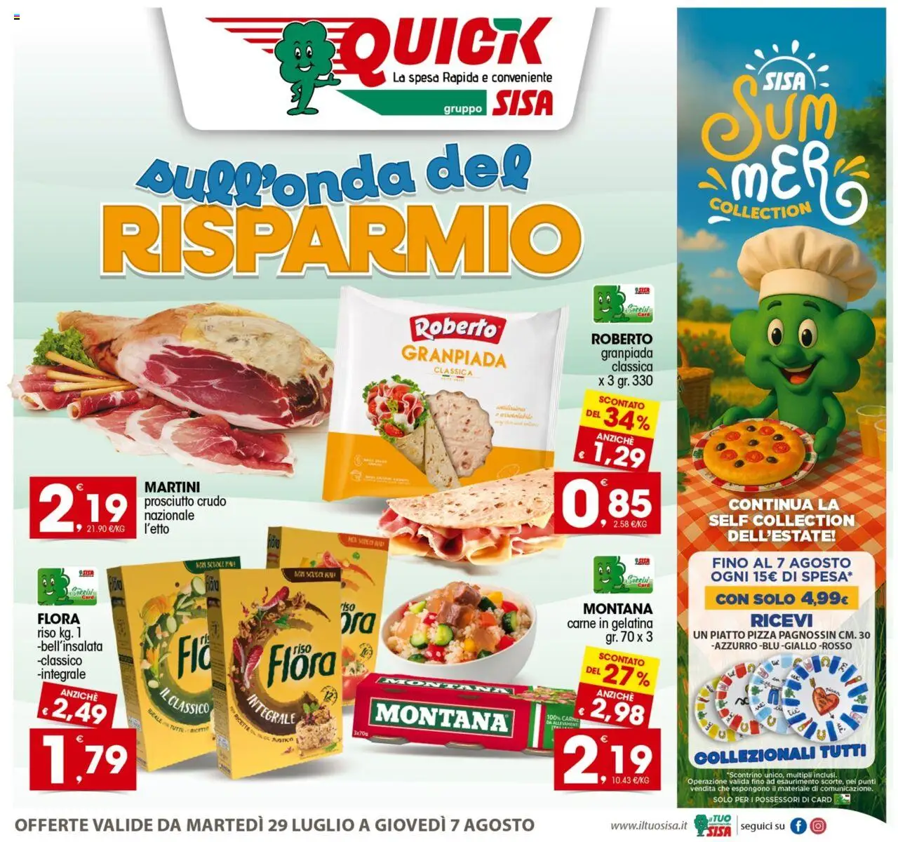 Volantino SISA valido da 29/07/2025 numero di pagina 1