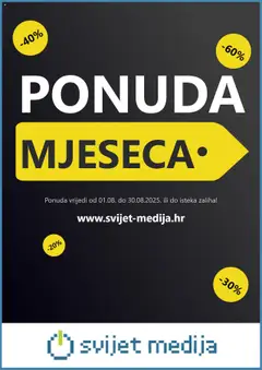 Pregled letka Katalog trgovine Svijet medija vrijedi od 01.08.2025