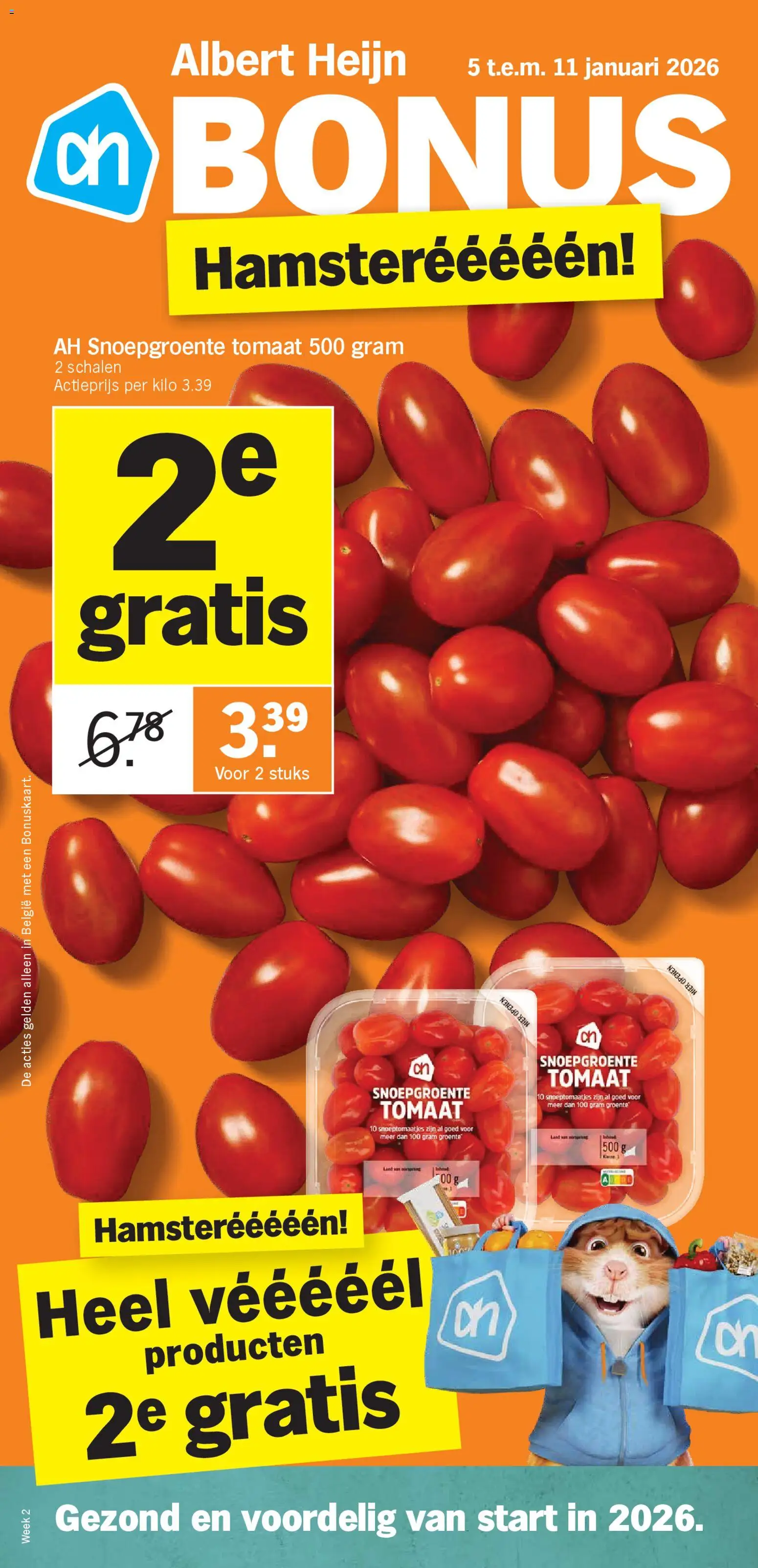 Voorbeeld van Folder week / de la semaine 2 van winkel Albert Heijn geldig vanaf 05/01/2026