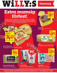 Förhandsgranska reklamblad Willys erbjudanden Hemma från butik Willys gäller från 16/03/2026