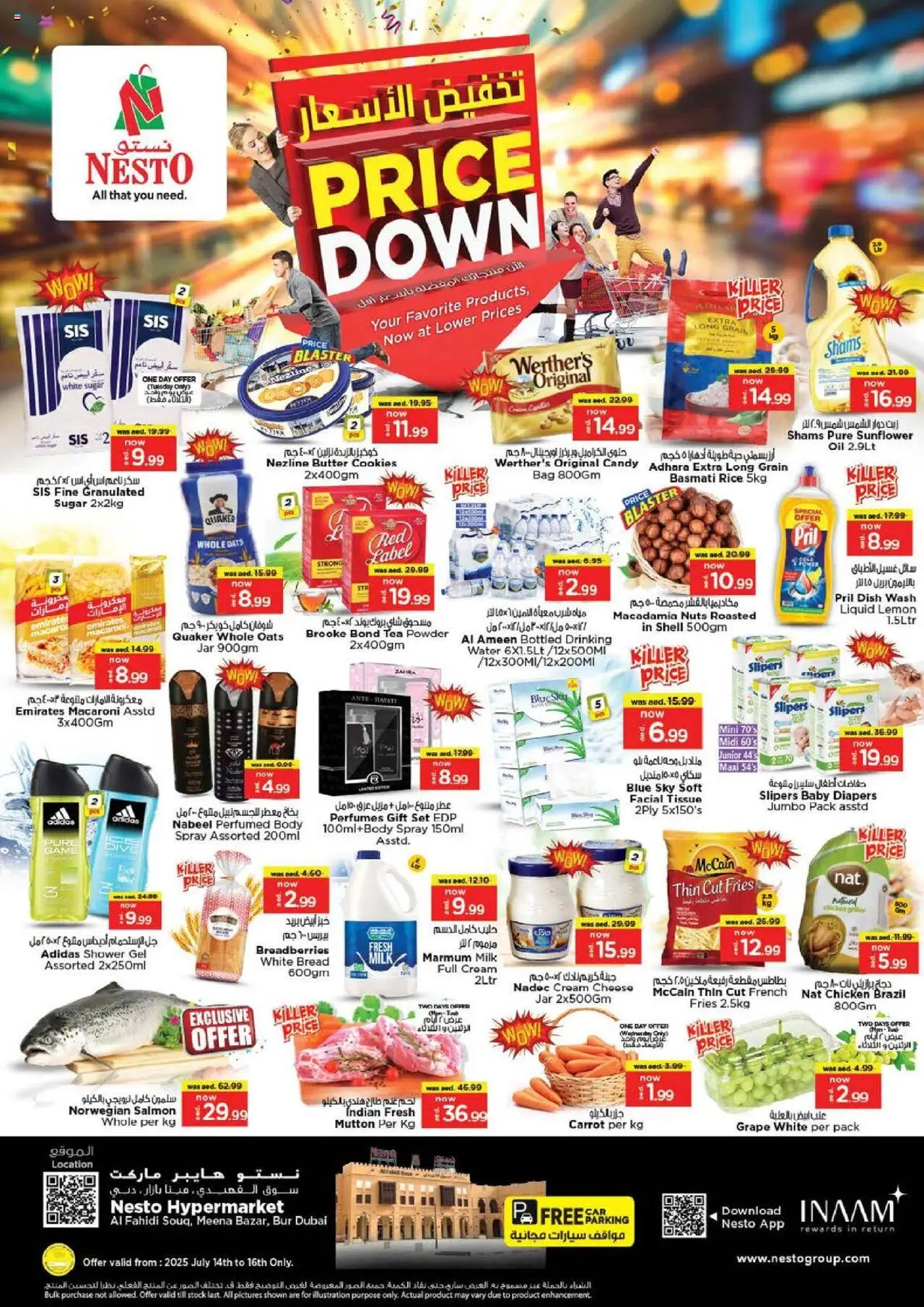 Catalogue Nesto catalog - the latest offers and deals valid from 14 Jul, 2025 page 1 - Cheese, Tea, Bag, Carrot, Body spray