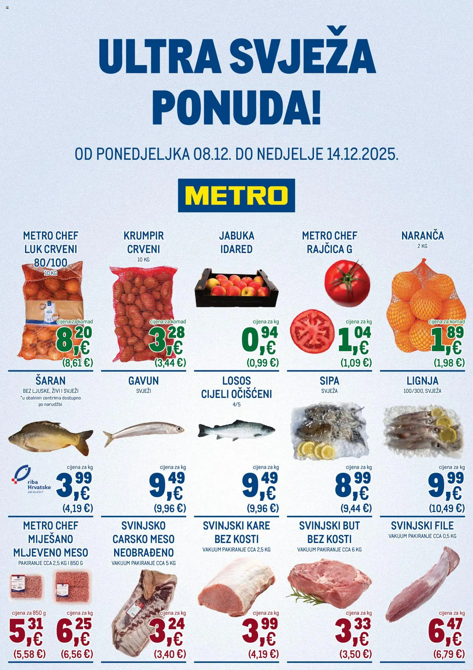 Pregled letka Ultra svježa ponuda trgovine Metro vrijedi od 08.12.2025