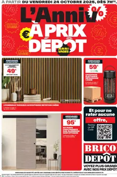 Prévisualisation de Catalogue du magasin Brico Dépôt formulaire valide 24/10/2025