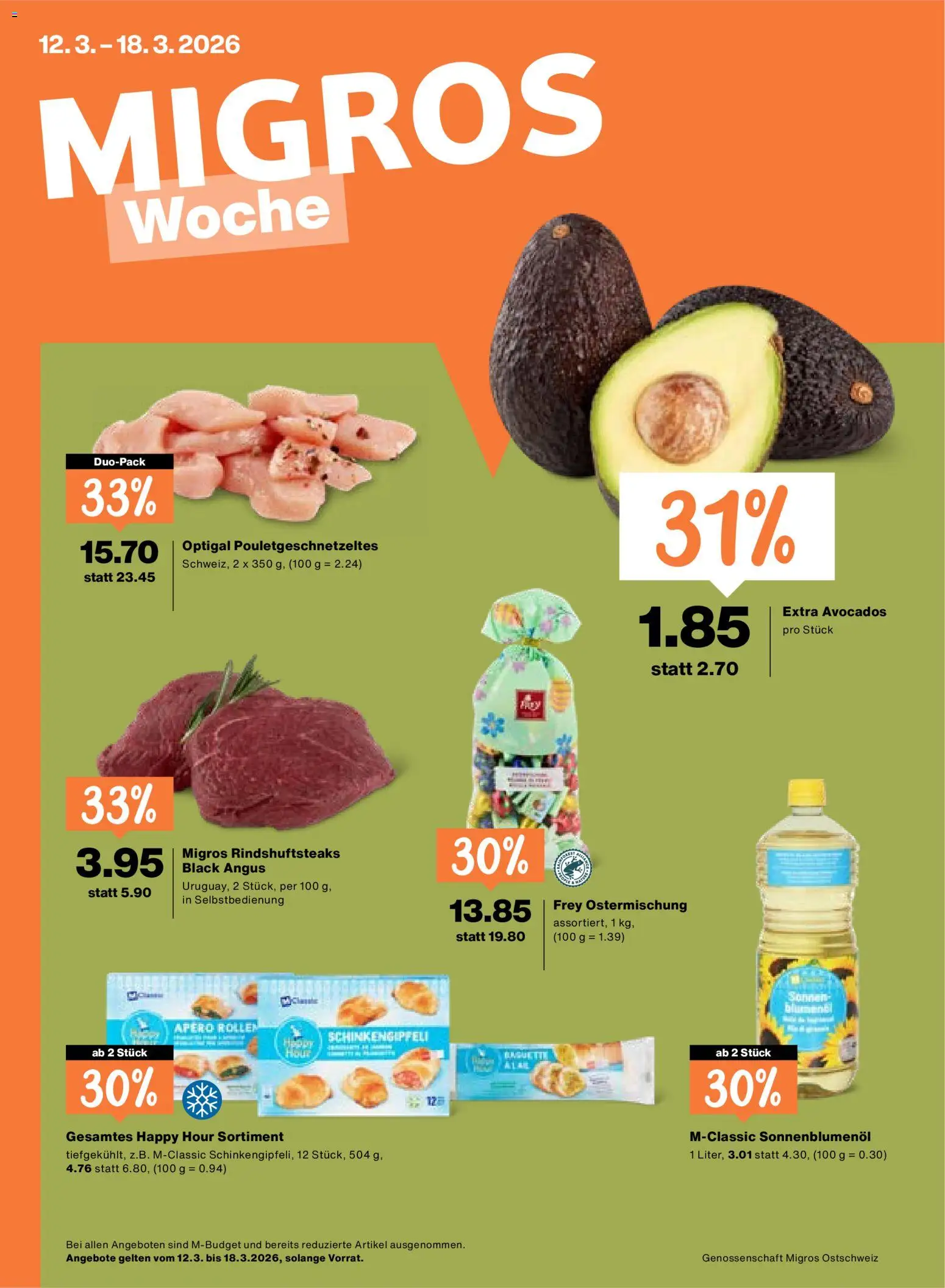 Vorschau des Merkblatts Migros aktionen vom Shop Migros gültig von 12.03.2026 bis 18.03.2026