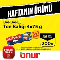 Onur Market Onur Market - Haftanın Ürünü 14.04.2026 - Broşürünün önizlemesi