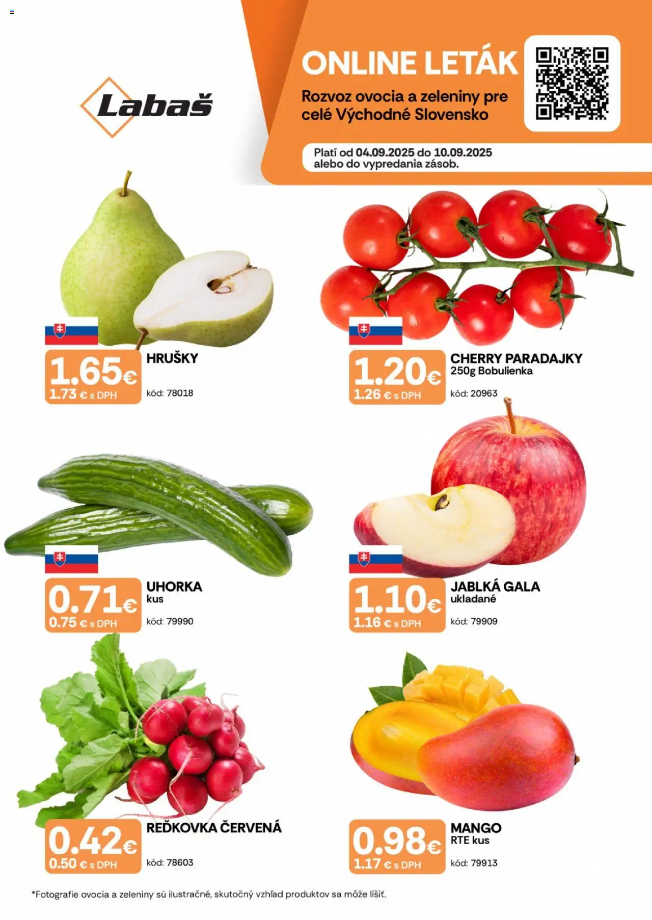 Labaš Ovocie a zelenina (04.09. - 10.09.2025) - Akčná ponuka