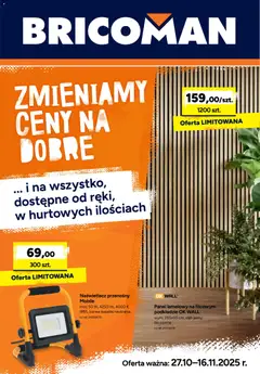 Pogląd gazetki "Gazetka" ze sklepu Bricoman ważnej od 27.10.2025
