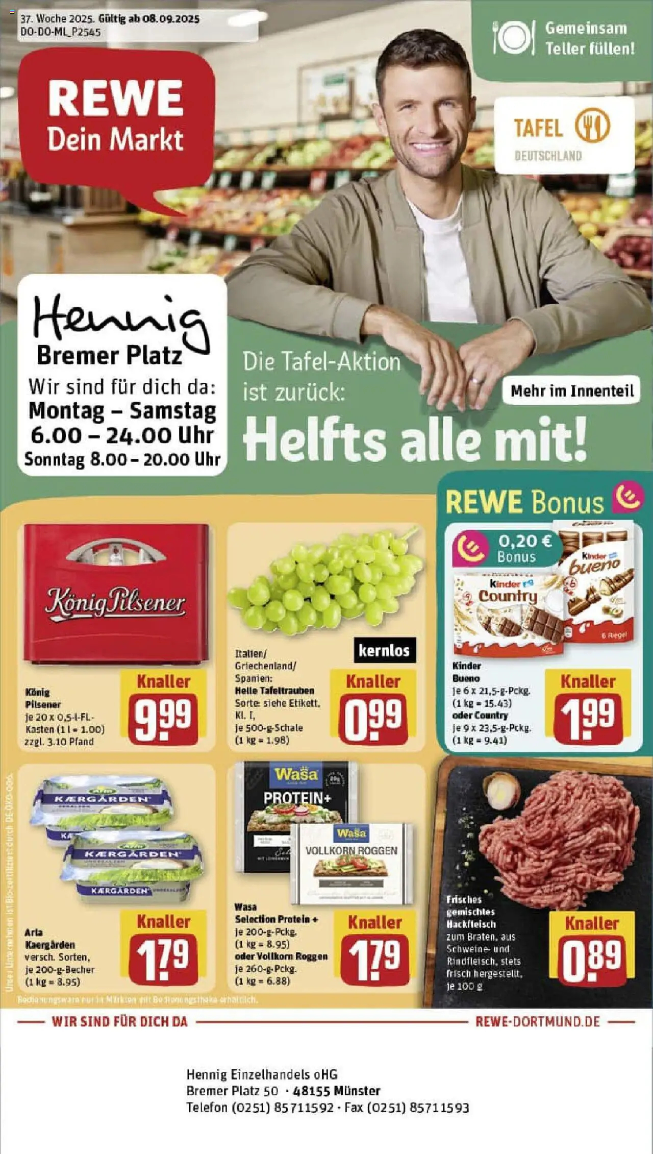REWE Prospekt ab 07.09.2025 nächste Woche - Prospekt Münster	
