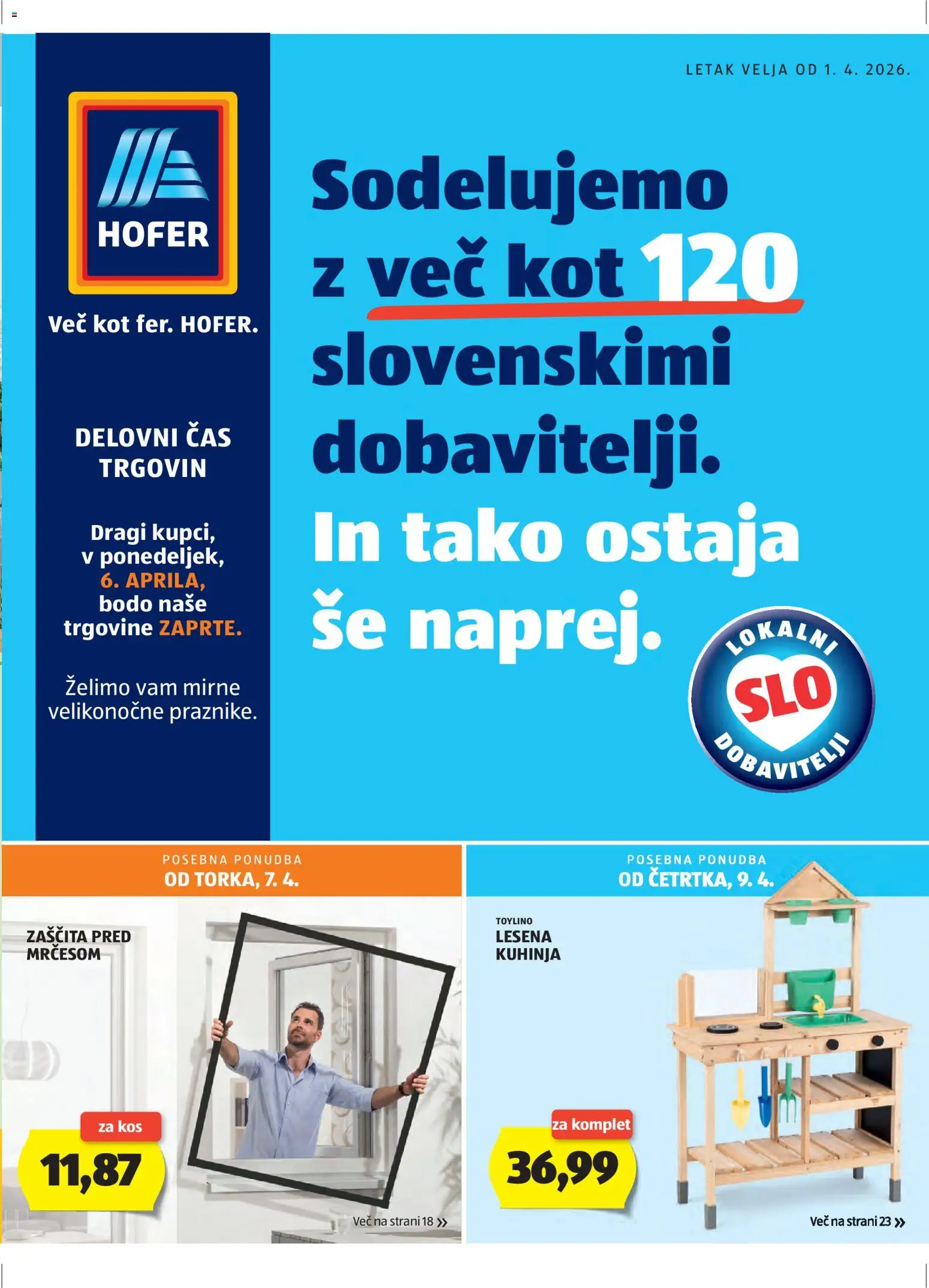 Pregled letka Katalog Hofer trgovine Hofer SI vrijedi od 01.04.2026
