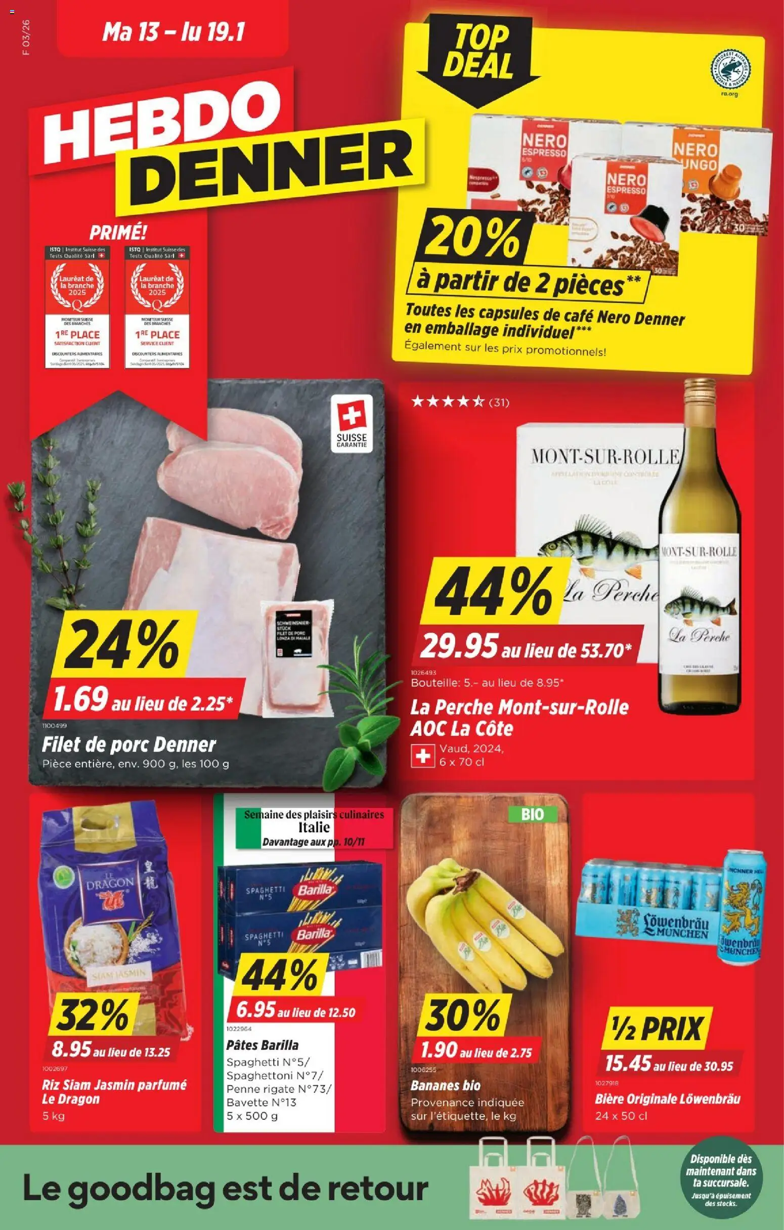 Vorschau des Merkblatts Aktionen FR vom Shop Denner gültig von 13.01.2026 bis 19.01.2026