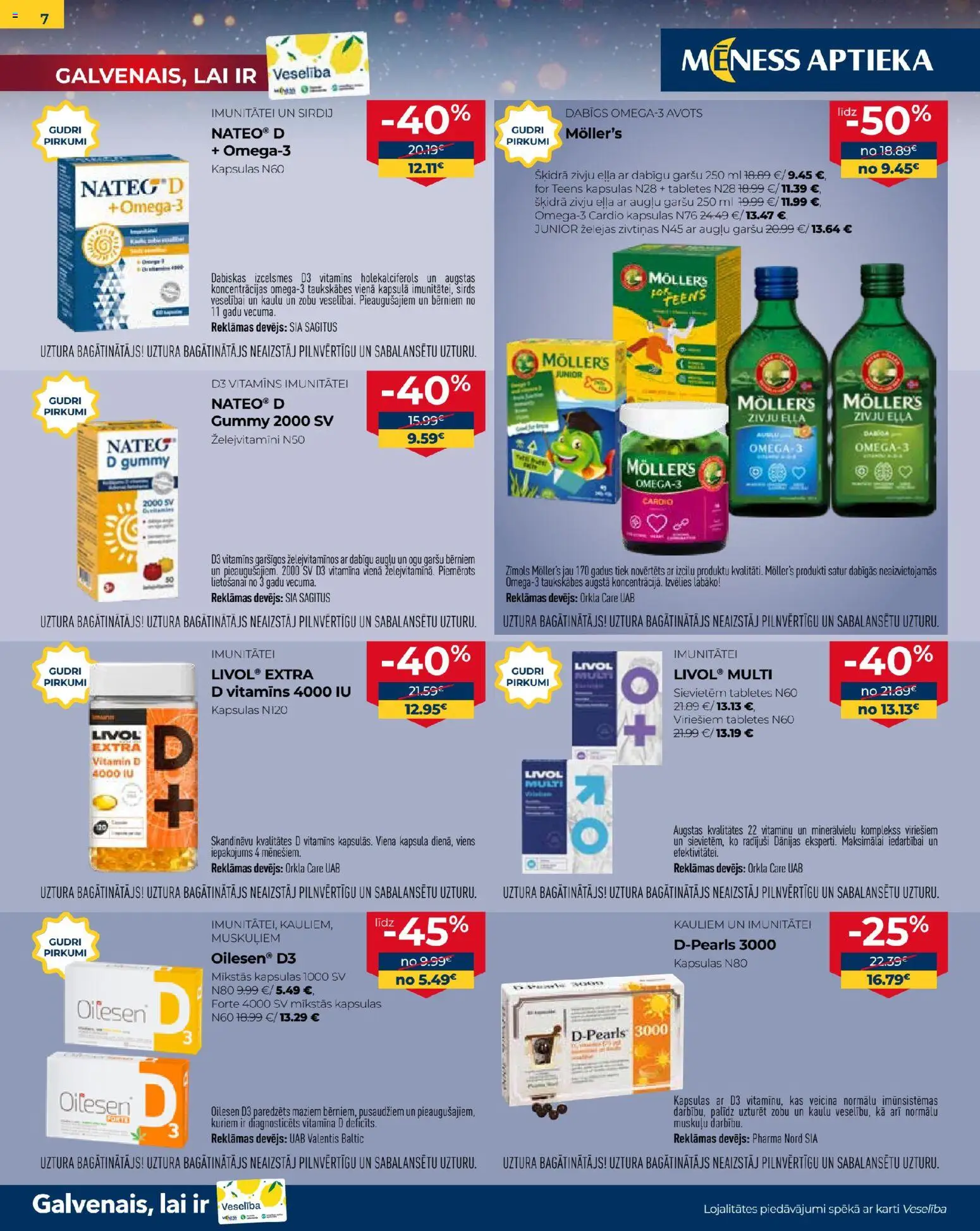 Skatīt Mēness aptieka akciju bukletu, derīgs no 2025.12.01