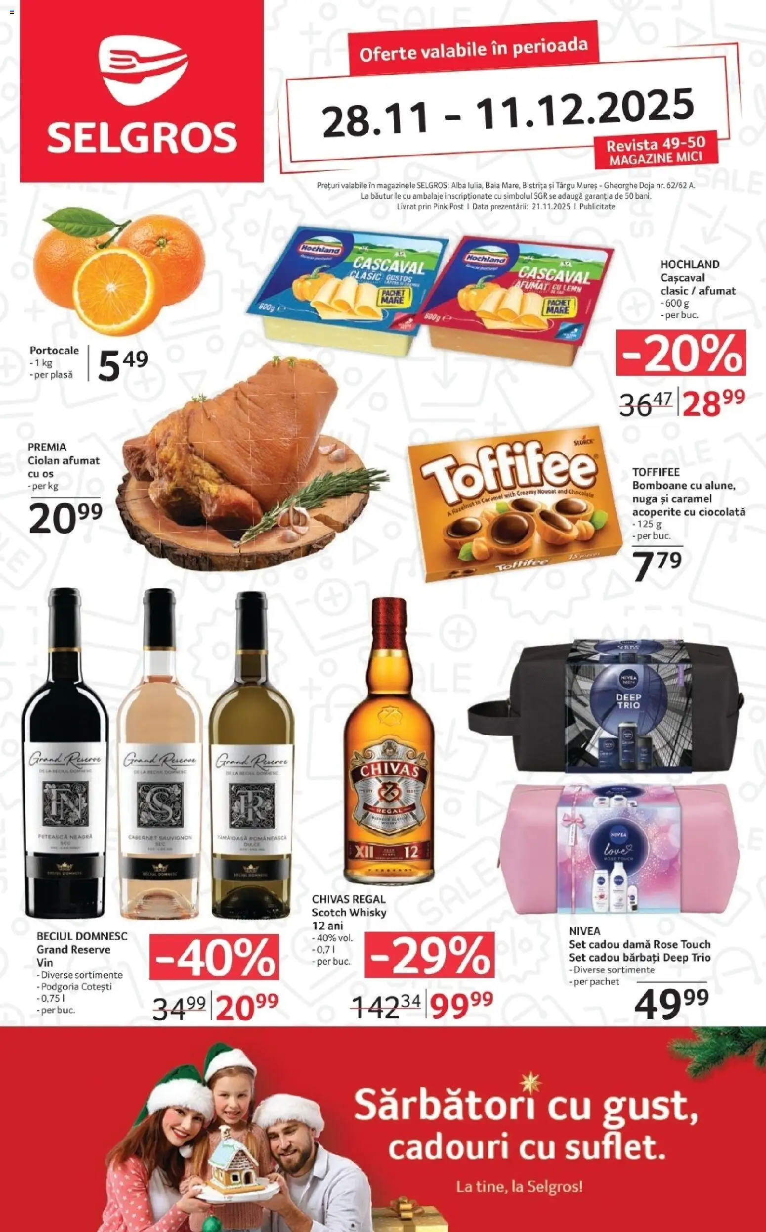 Previzualizarea de cataloage: Selgros Catalog - Magazine Mici valabil de la 28.11.2025 - Mici, Ciocolată, Cașcaval, Bomboane, Nivea, Hochland, Scotch Whisky, Sauvignon