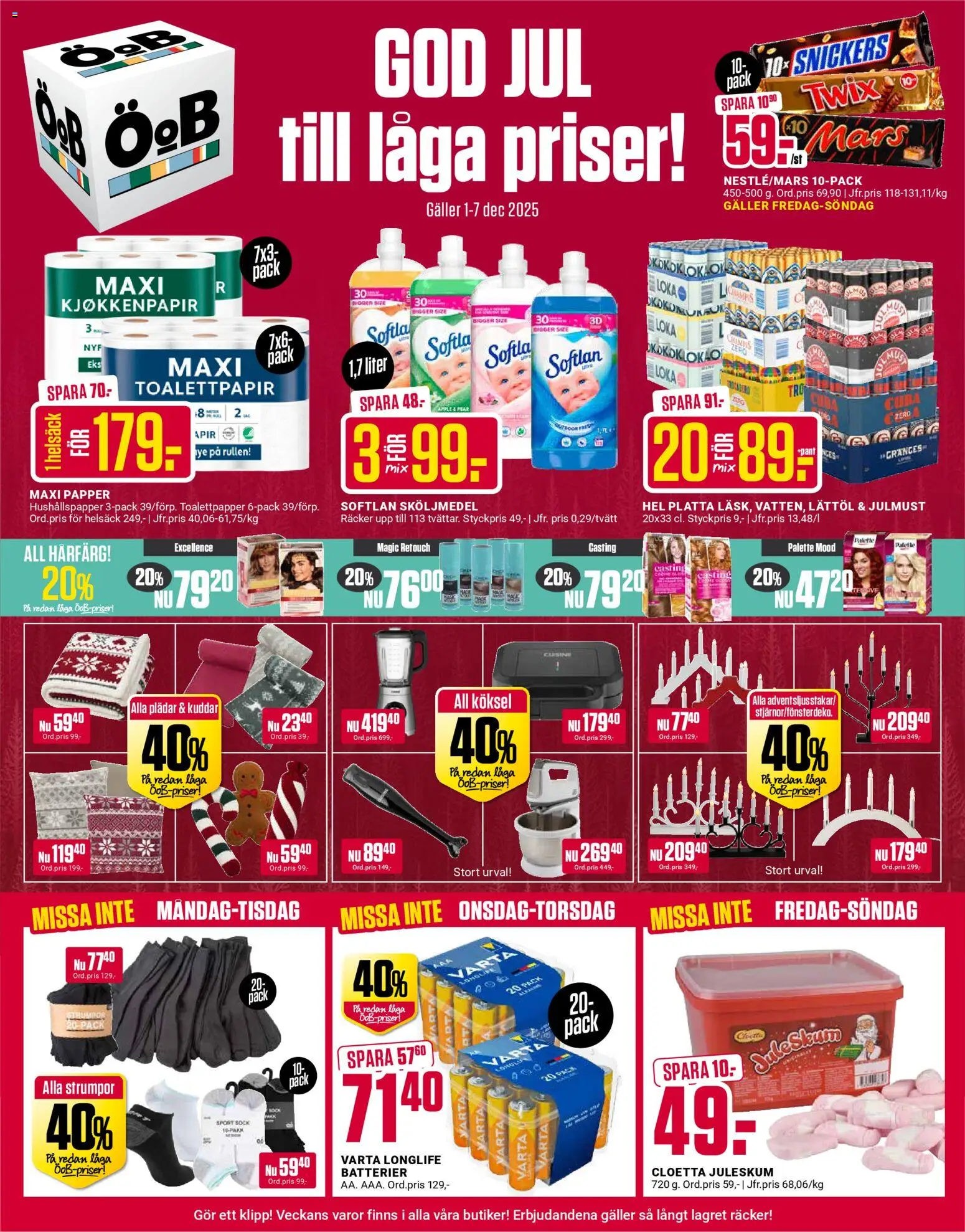 Förhandsgranska reklamblad Aktuella reklamblad ÖoB från butik ÖoB gäller från 01/12/2025