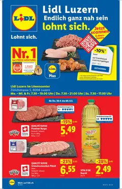 Vorschau des Merkblatts Lidl Aktionen Neueröffnung Luzern vom Shop Lidl gültig von 30.04.2026 bis 06.05.2026