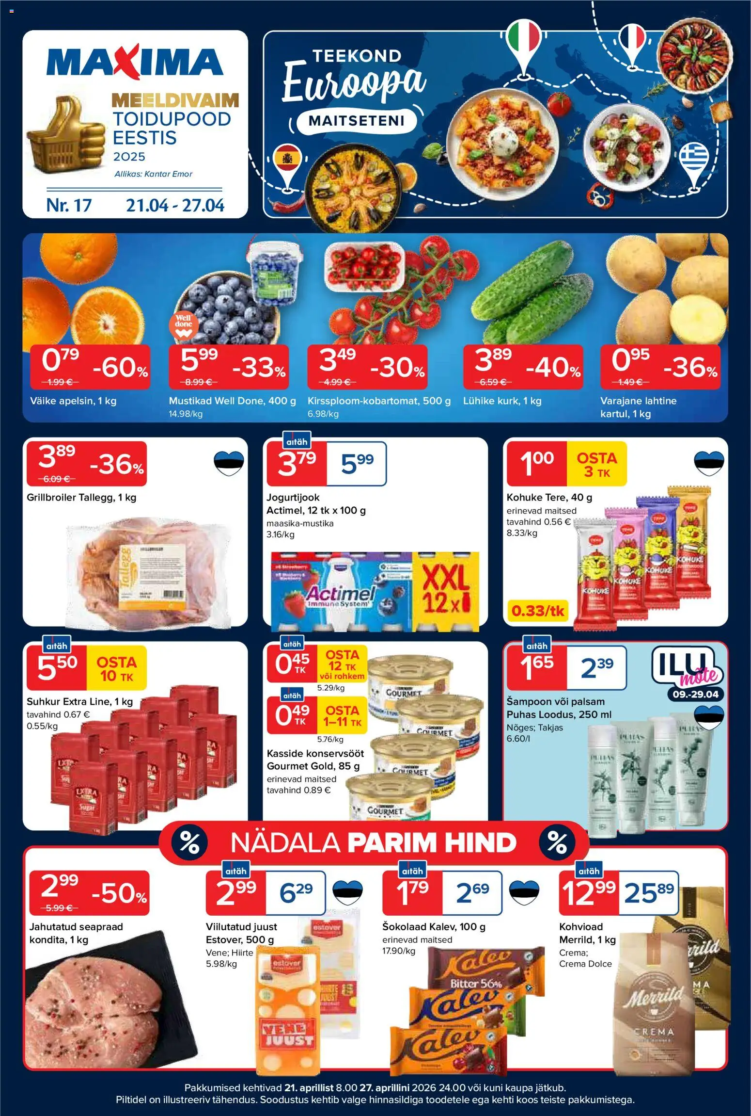 Maxima kliendilehe eelvaade alates 21.04.2026