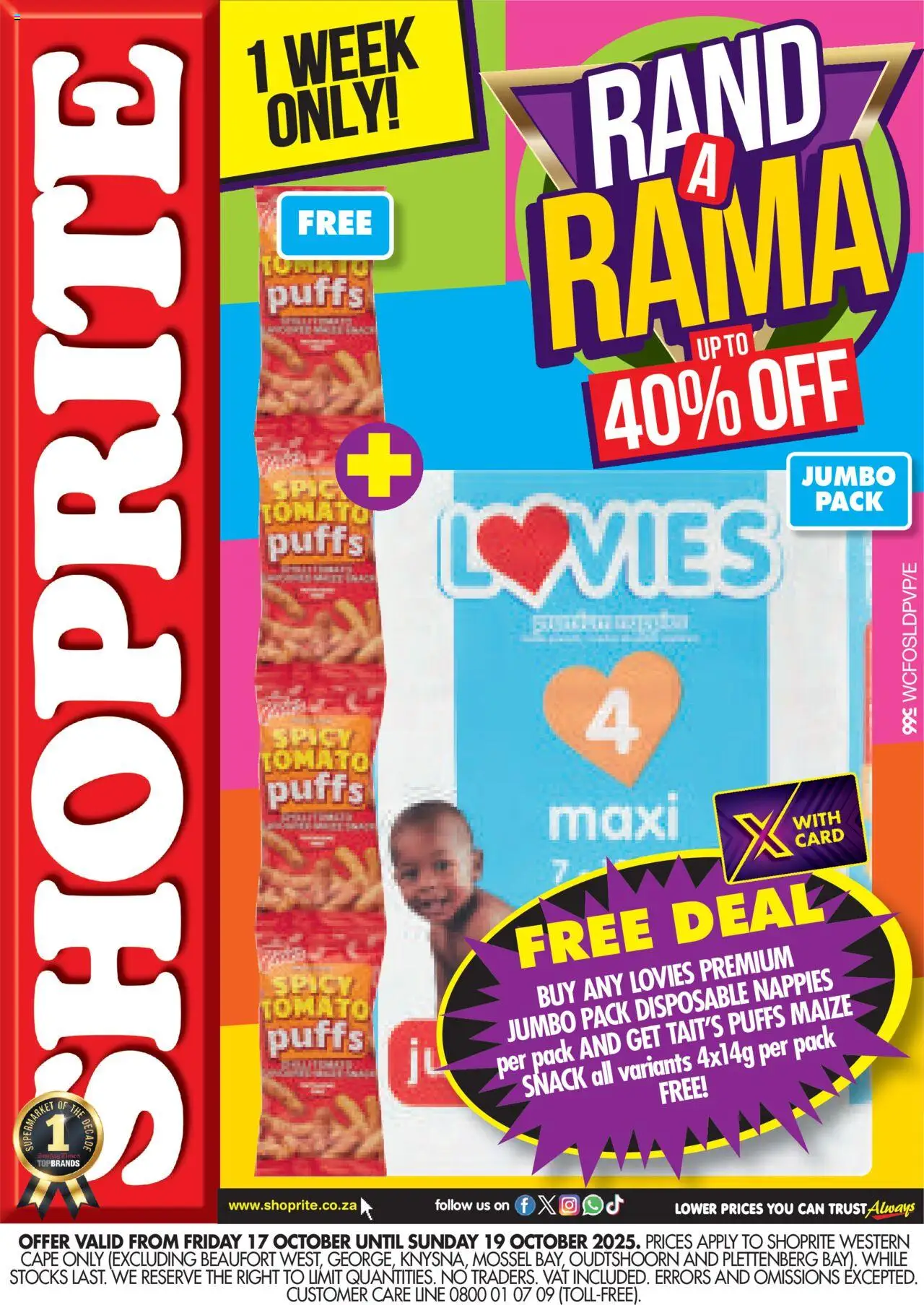 Shoprite Western Cape - Rand A Rama Lovies 17/10 - 19/10/2025 >> Catalogue
