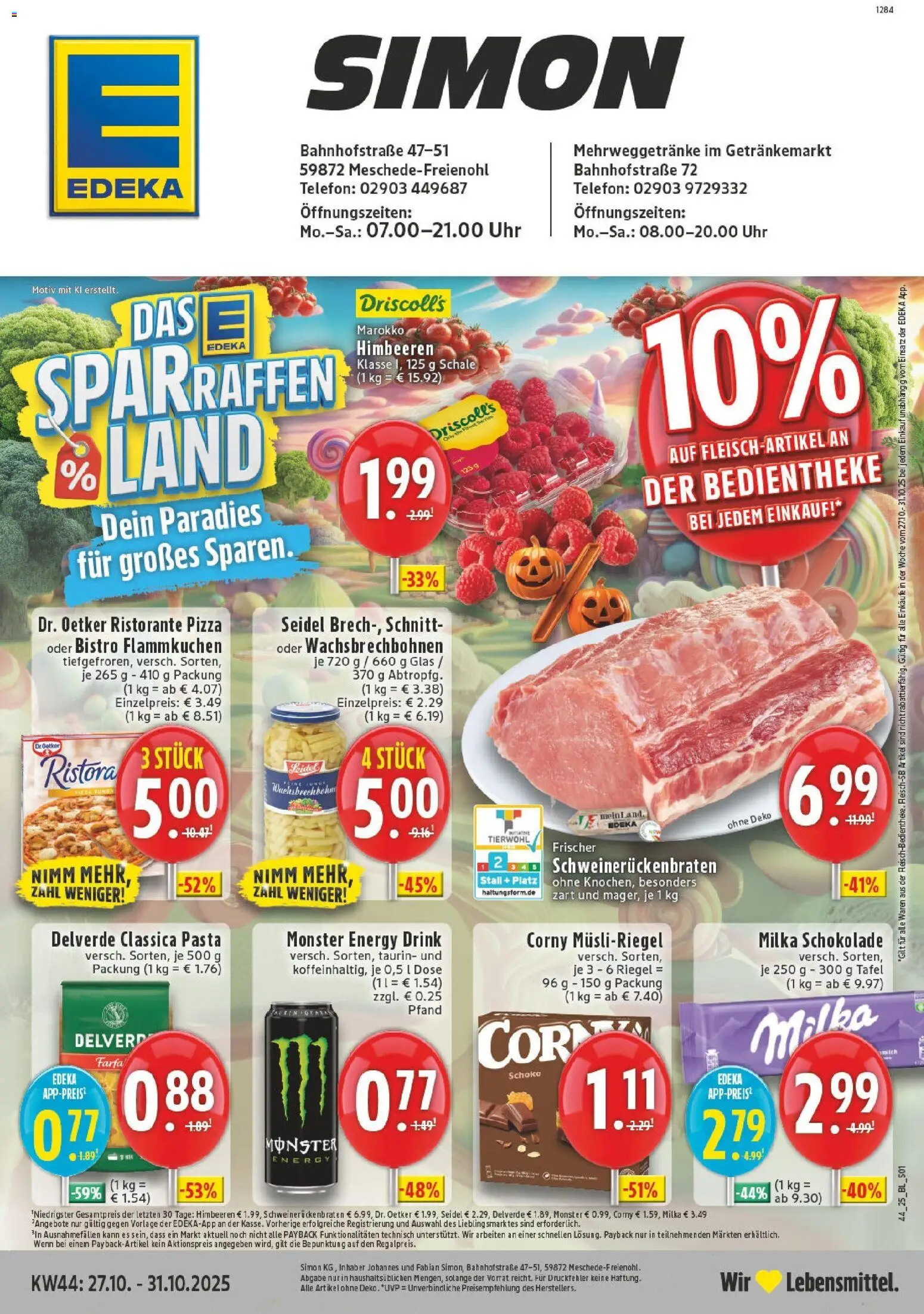 EDEKA Prospekt ab 26.10.2025 - Prospekt Meschede - Freienohl Online