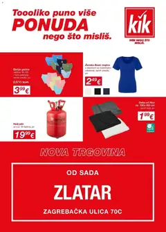 Pregled letka Nova Trgovina Zlatar trgovine Kik vrijedi od 24.03.2026