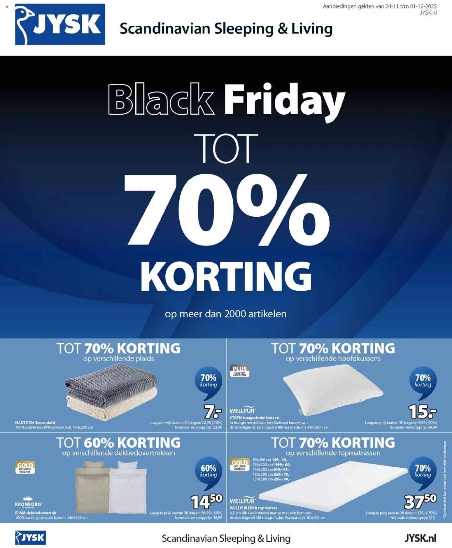 Voorbeeld van Black Friday van winkel JYSK geldig vanaf 24-11-2025
