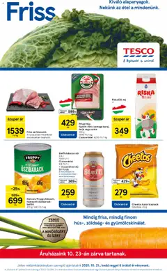 Tesco - Szupermarket akciós újság megtekintése, amely érvényes 2025.10.21.-től