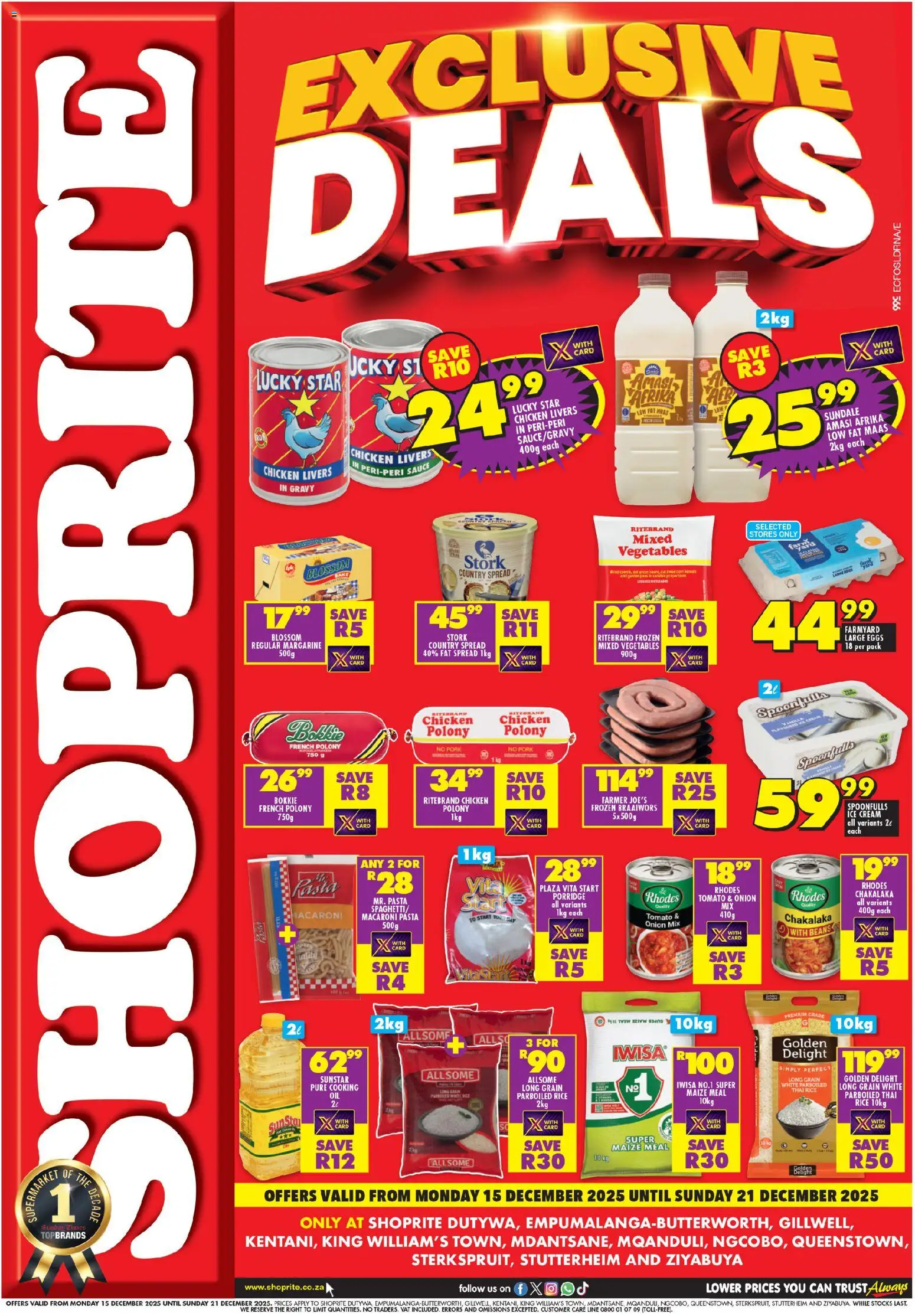 Preview of Shoprite flyer valid from 15/12/2025