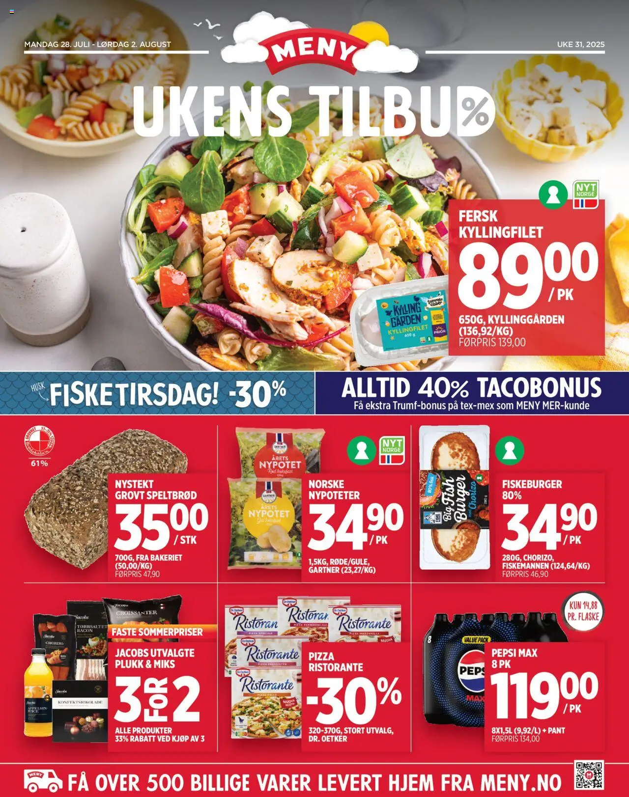 Kundeavis Meny gyldig fra 28/07/2025 - Sidenummer 1