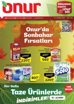 Onur Market Katalog - İstanbul 14.10.2025 - Broşürünün önizlemesi