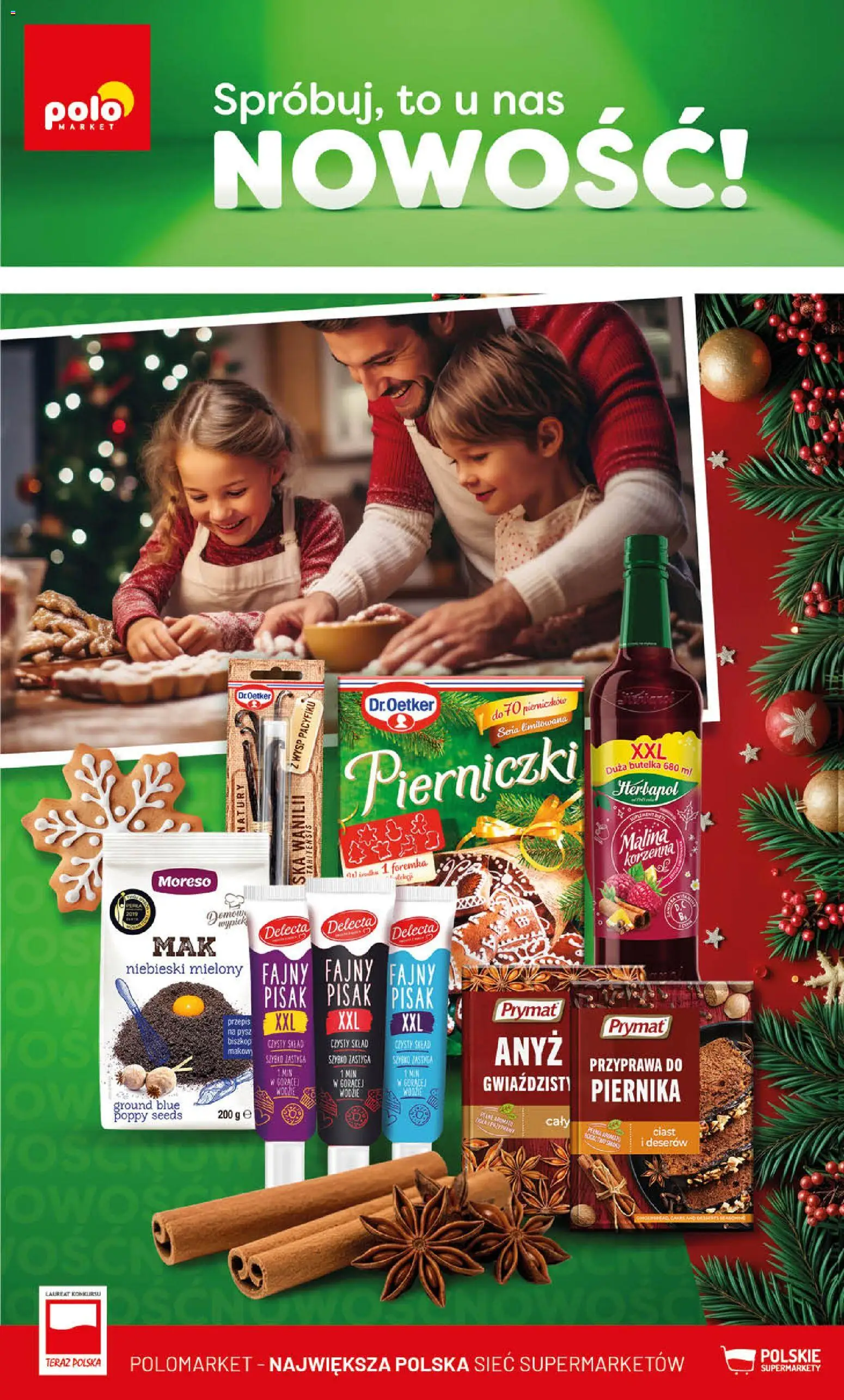 Pogląd gazetki "Nowości" ze sklepu POLOmarket ważnej od 01.12.2025 - Pierniczki, Malina, Anyż