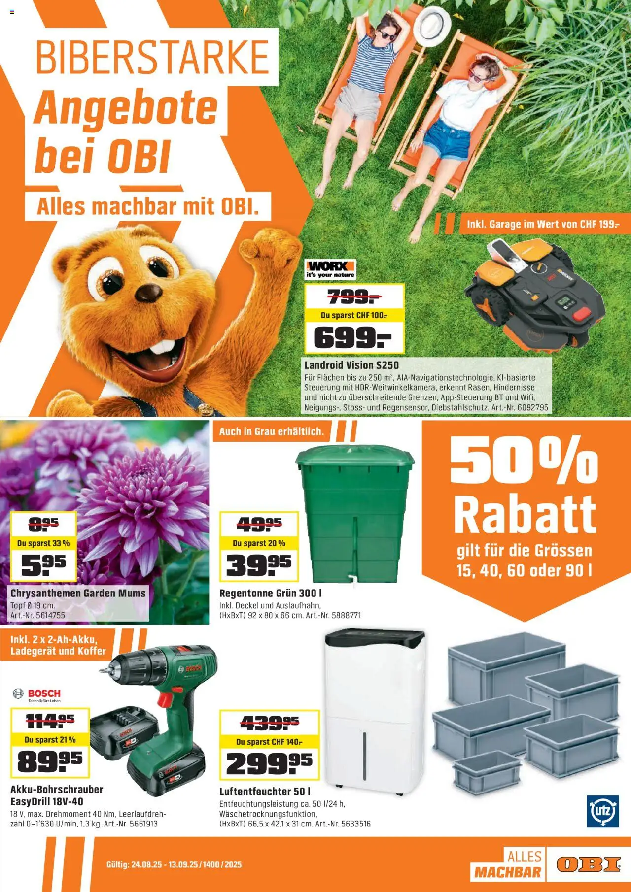 OBI Aktionen Basel ab 23.08.2025 - Seitennummer 1