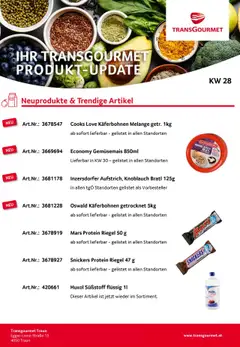 Vorschau der Angebote: Transgourmet Produkt-Update gültig ab 08.07.2024