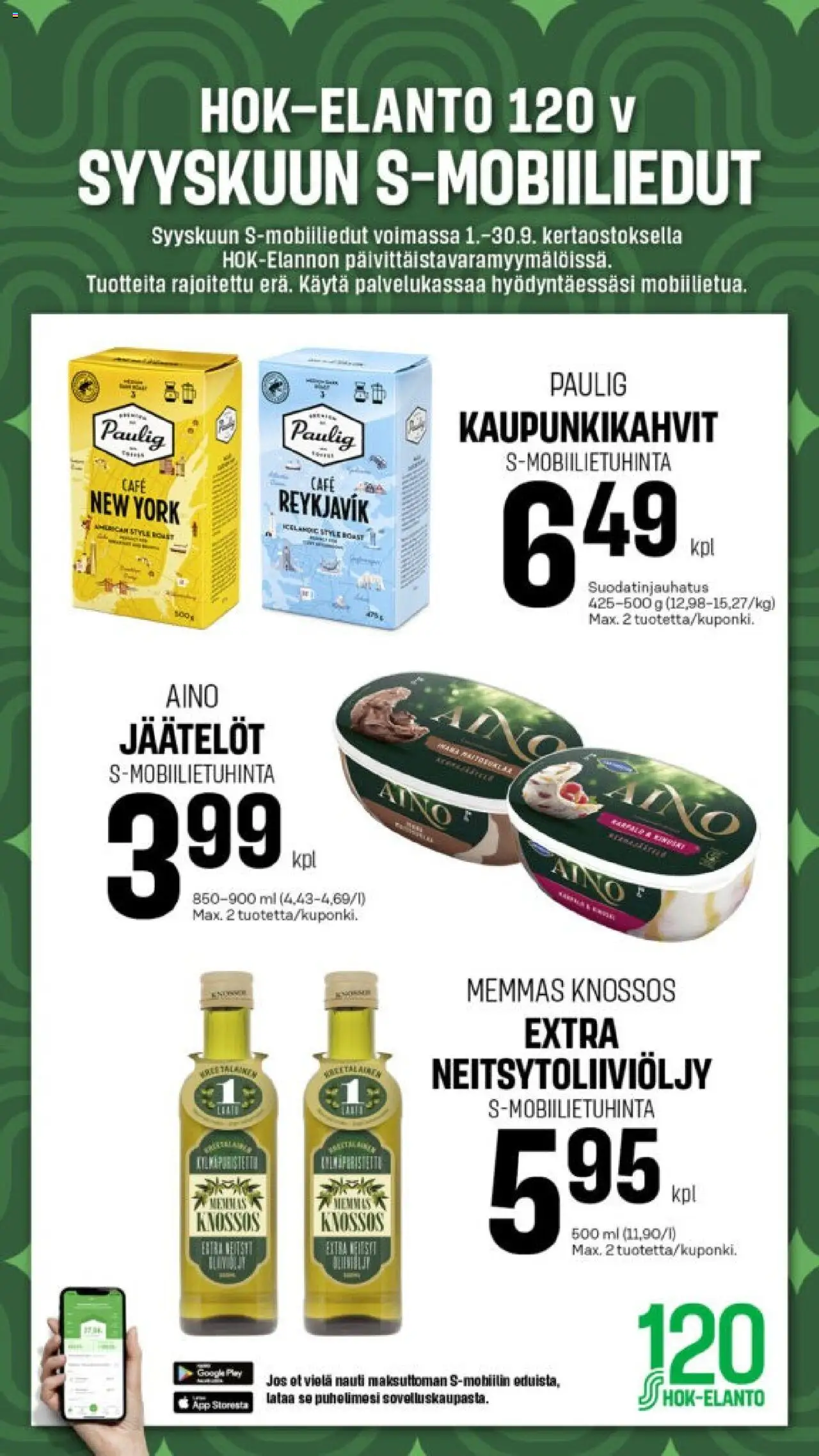 S-market-kaupan Syyskuun S-mobiiliedut voimassa 01/09/2025 - Sivulla 1