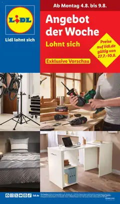 Vorschau von dem Prospekt des Geschäftes Lidl, gültig ab dem 04.08.2025