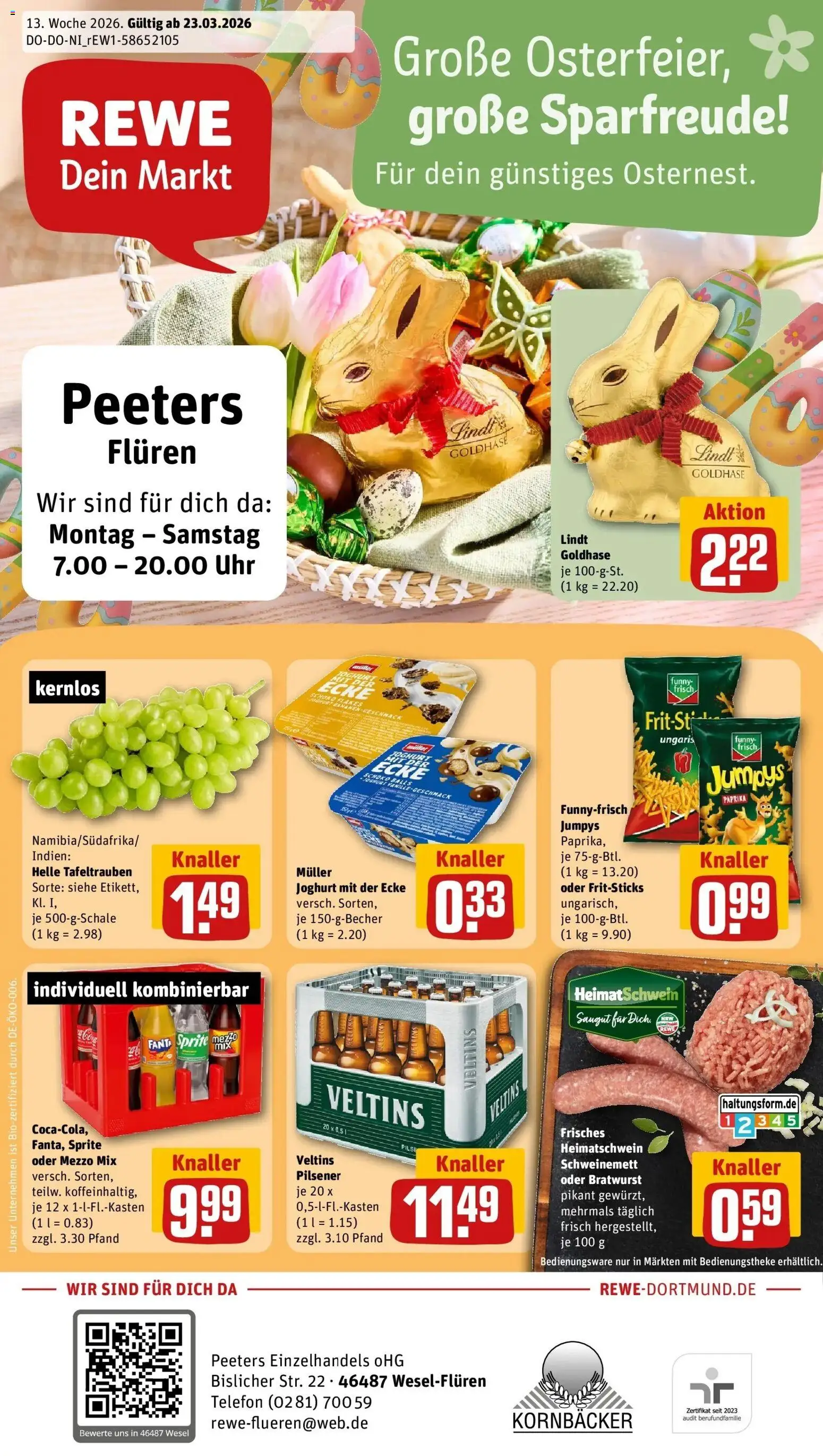 Vorschau von dem Prospekt des Geschäftes Rewe, gültig ab dem 23.03.2026