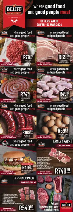 Preview of Bluff Meat Supply flyer valid from 03/03/2024