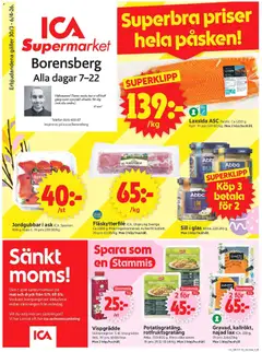 Förhandsgranska reklamblad Borensberg från butik ICA Supermarket gäller från 30/03/2026