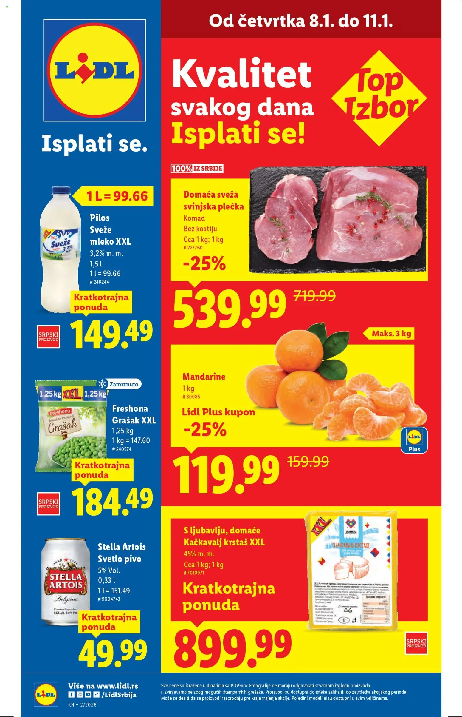Pregled Lidl kataloga - važi od 08.01.2026