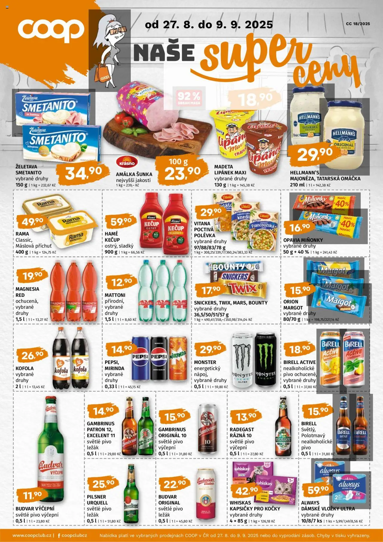  Trefa Leták - COOP naše super ceny (27.08.2025 - 09.09.2025)