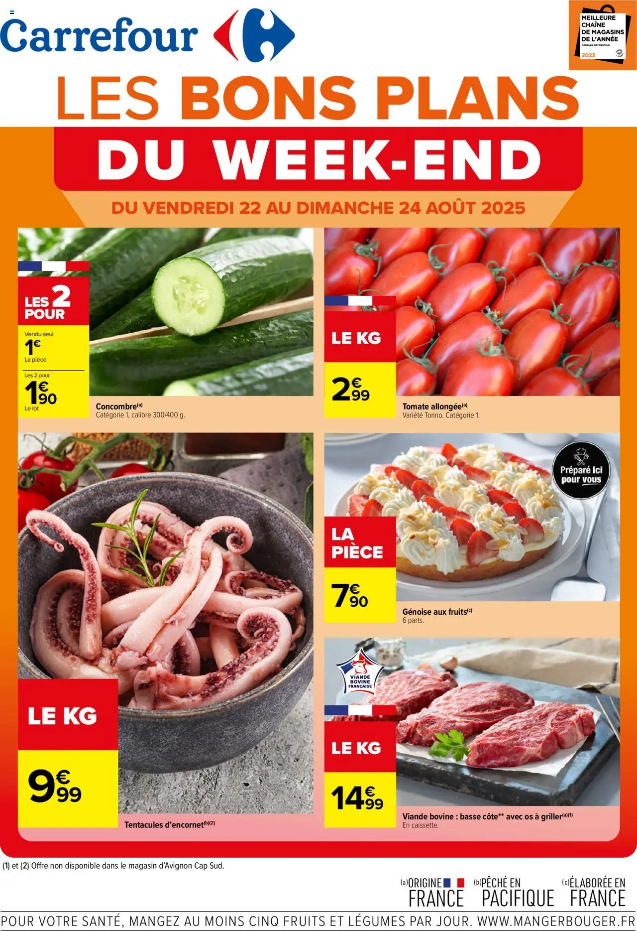 Catalogue les bons plans du week-end de la boutique Carrefour valable du 22/08/2025 - Page numéro 1
