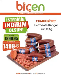 Biçen Market Biçen Market İndirim 16.04.2026 - Broşürünün önizlemesi