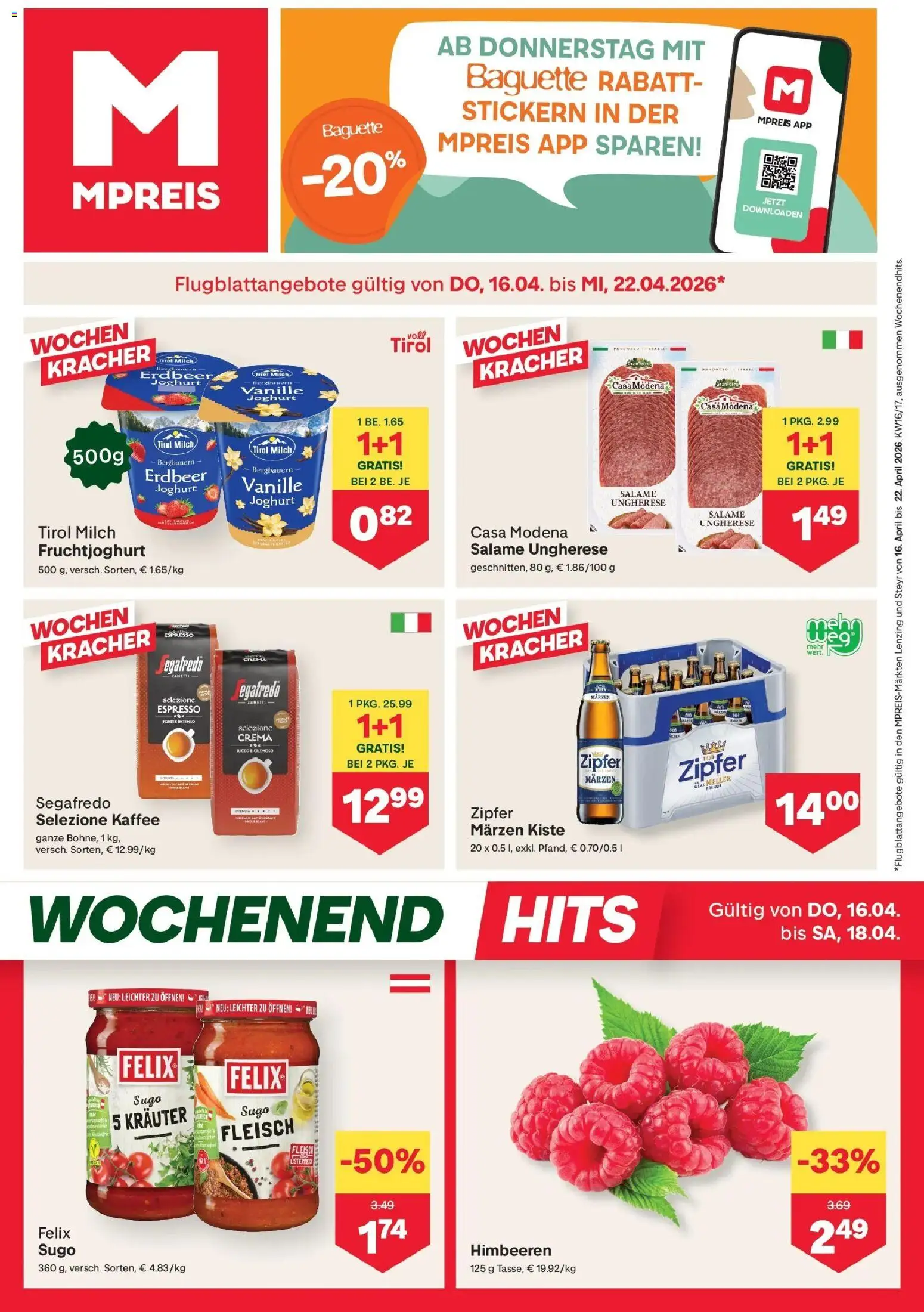 Vorschau der Angebote: MPREIS MPREIS Steyr gültig ab 16.04.2026