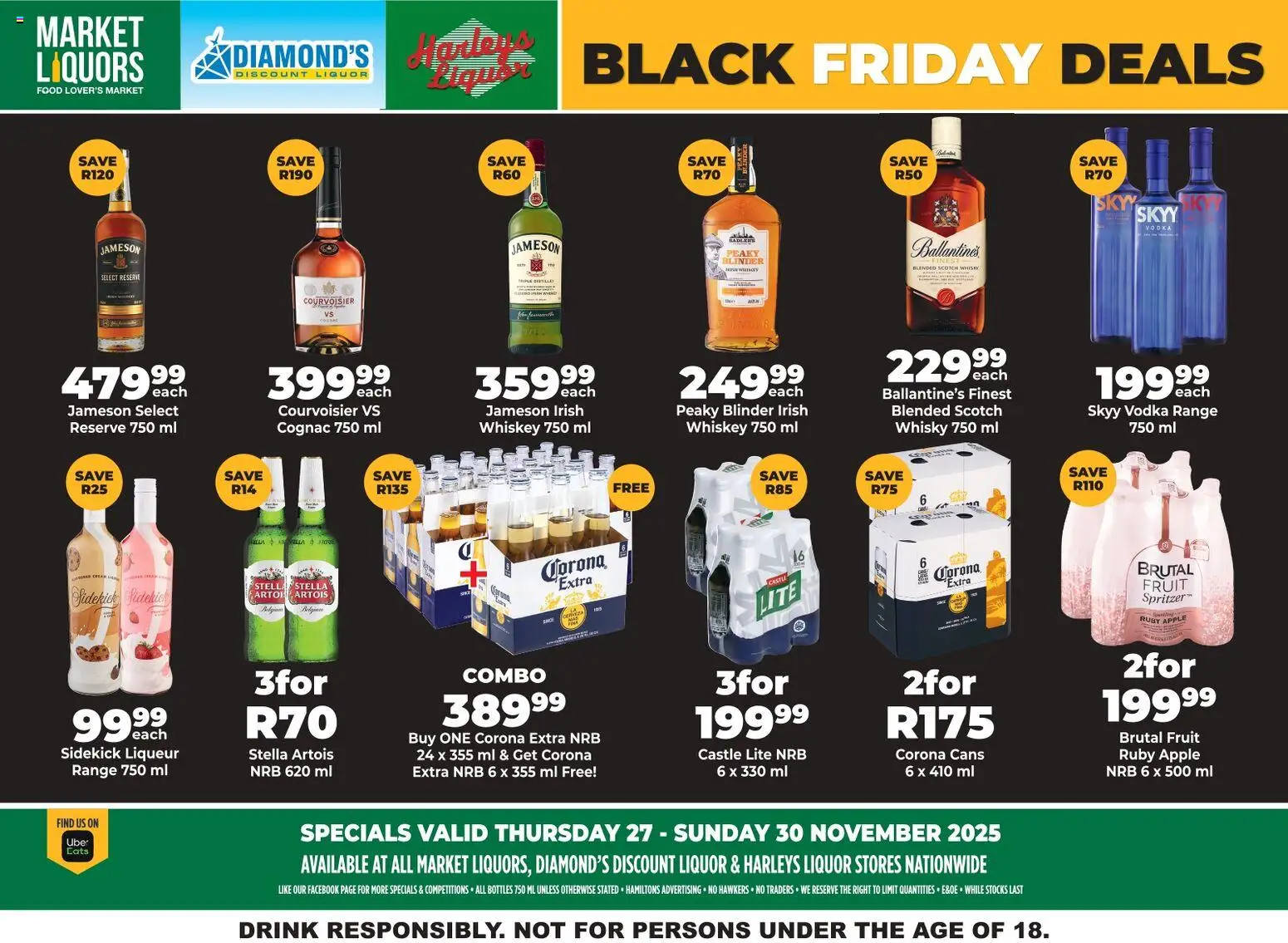 Preview of Diamond Discount Liquors flyer valid from 27/11/2025