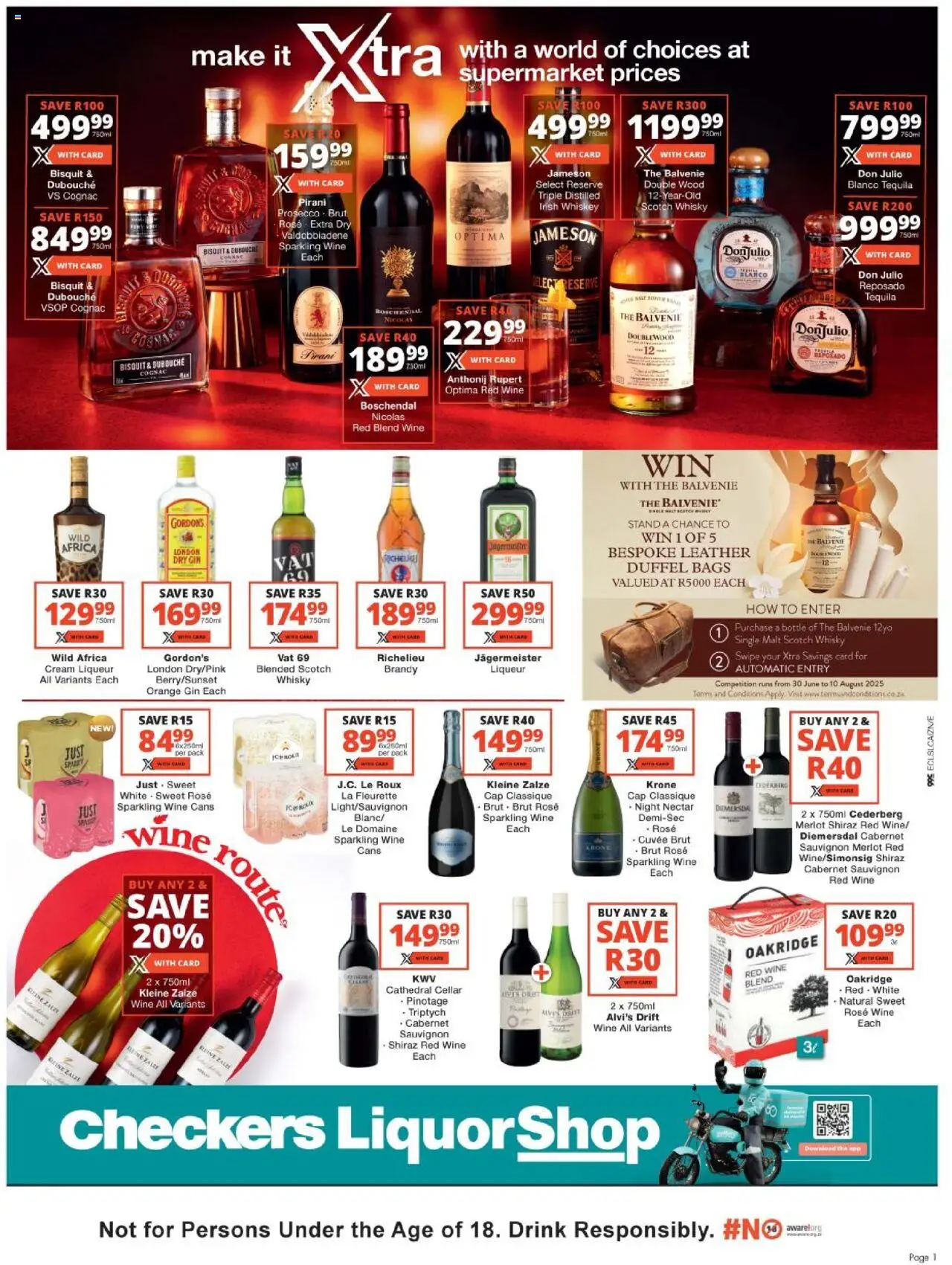 Checkers Eastern Cape - LiquorShop July Month-End Promotion 24/07 - 10/08/2025 >> Catalogue - Tequila, Wine, Whiskey, Cognac, Cream, Red Wine, Rose wine, Cream liqueur