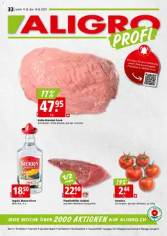 Vorschau des Merkblatts Aktionen Schlieren, Gossau SG, Frauenfeld, Rapperswil-Jona, Sargans, Bern, Brüttisellen, Pratteln, Emmen, Spreitenbach vom Shop Aligro gültig von 11.08.2025 bis 16.08.2025