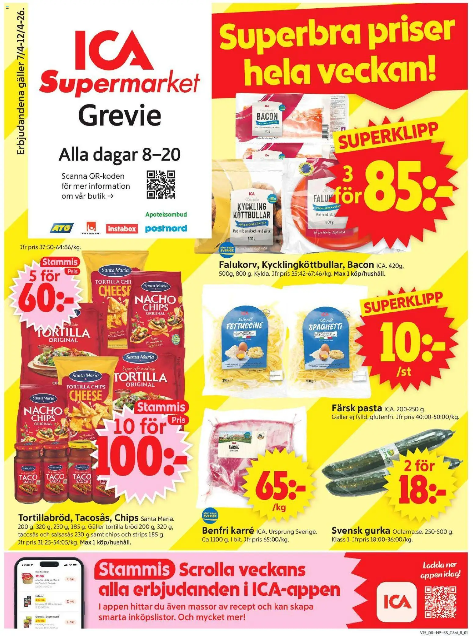 Förhandsgranska reklamblad Grevie från butik ICA Supermarket gäller från 06/04/2026