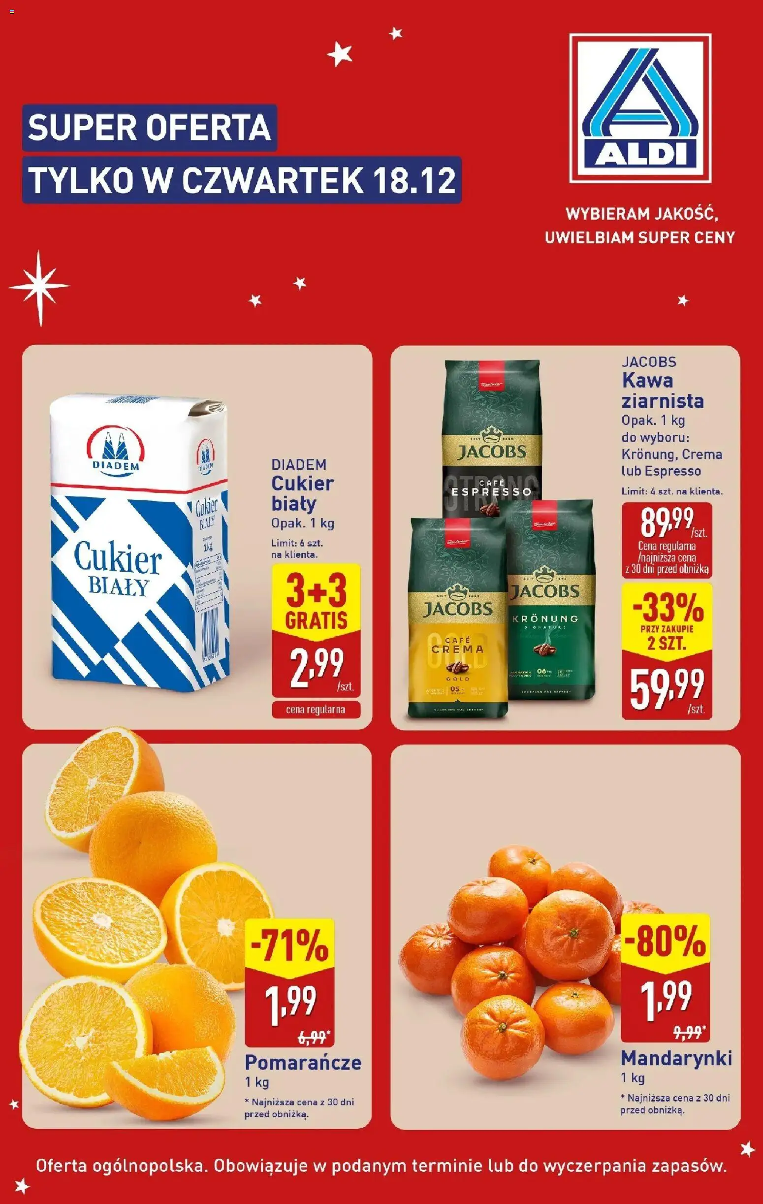 Pogląd gazetki "Tylko w czwartek" ze sklepu Aldi ważnej od 18.12.2025