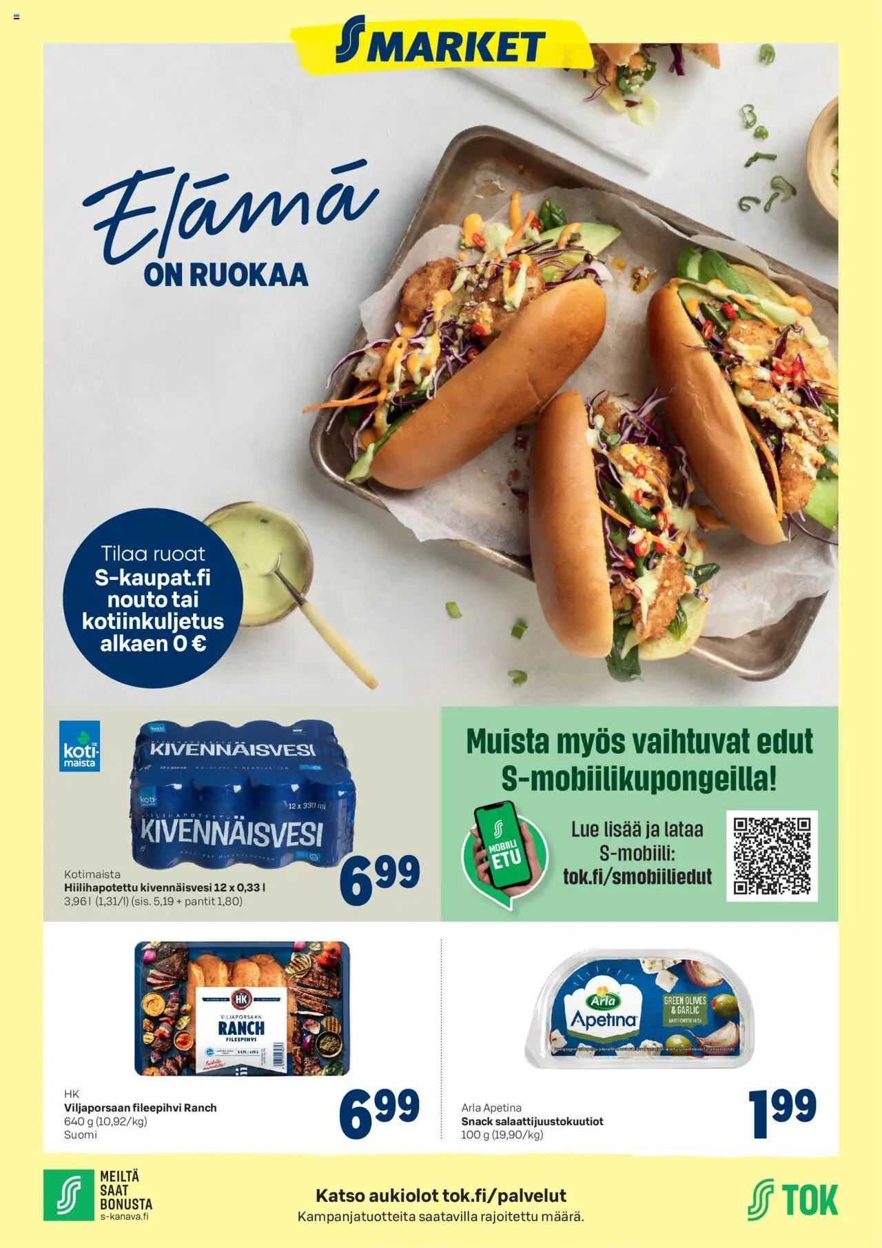 S-market-kaupan Tarjoukset - Elämä on ruokaa voimassa 30/07/2025 - Sivulla 1