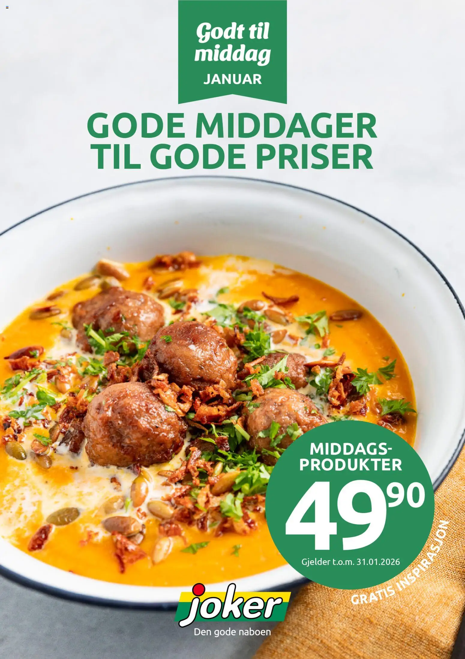Forhåndsvis Godt til middag fra butikk Joker gyldig fra 02/01/2026