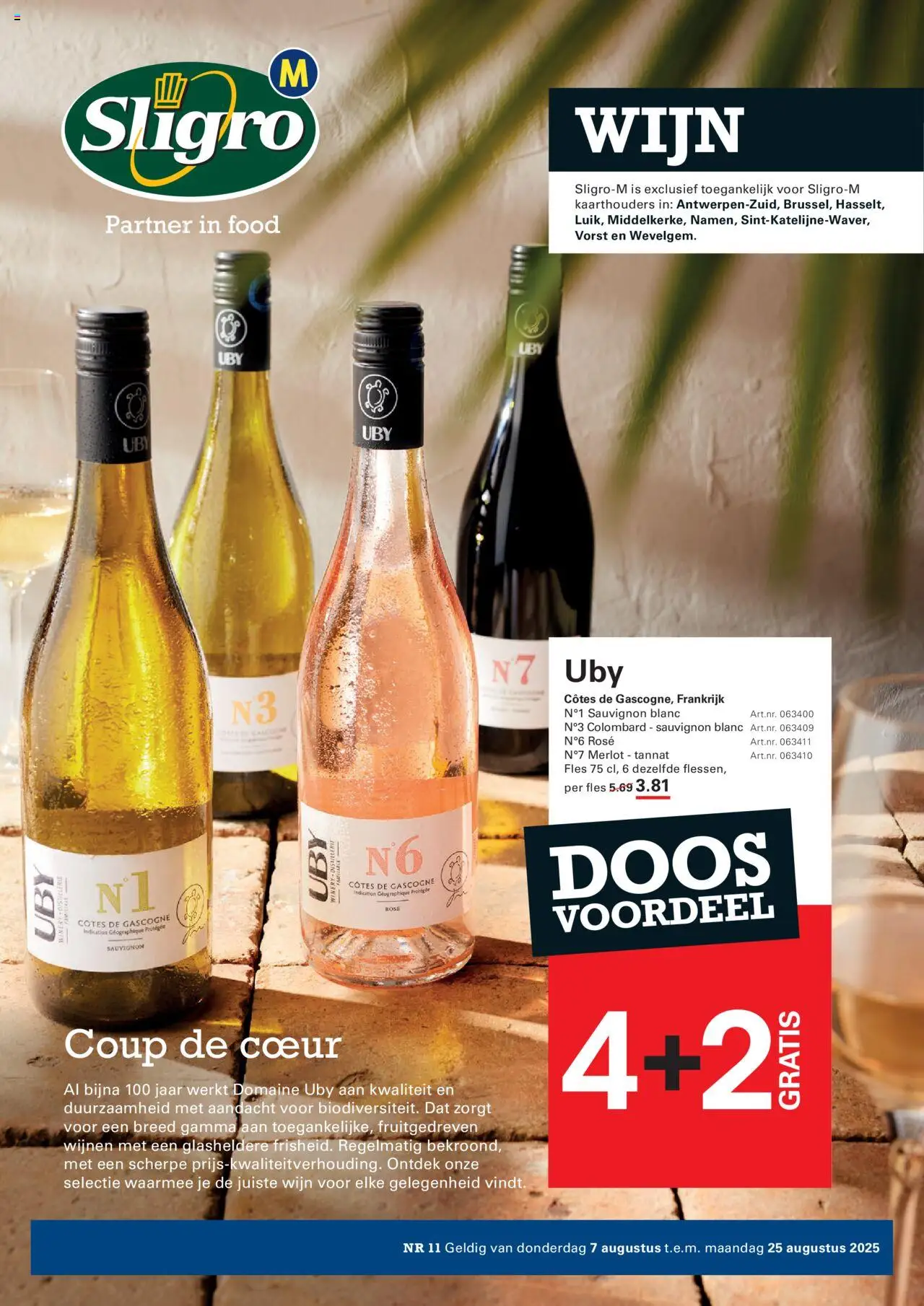 Sligro shop Wijn geldig vanaf 07/08/2025 - Paginanummer 1