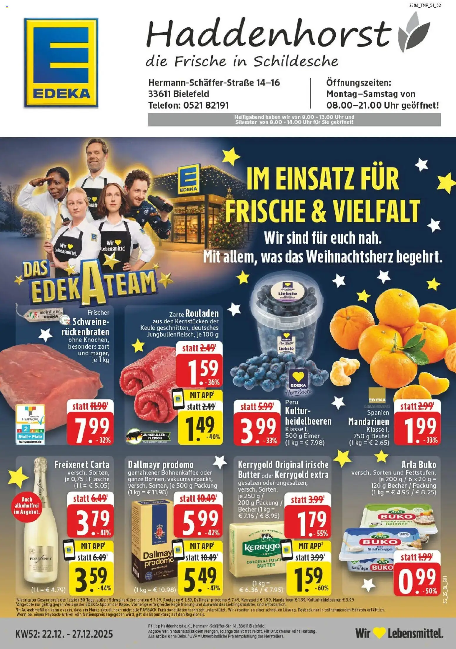 Vorschau von dem Prospekt des Geschäftes Edeka, gültig ab dem 22.12.2025